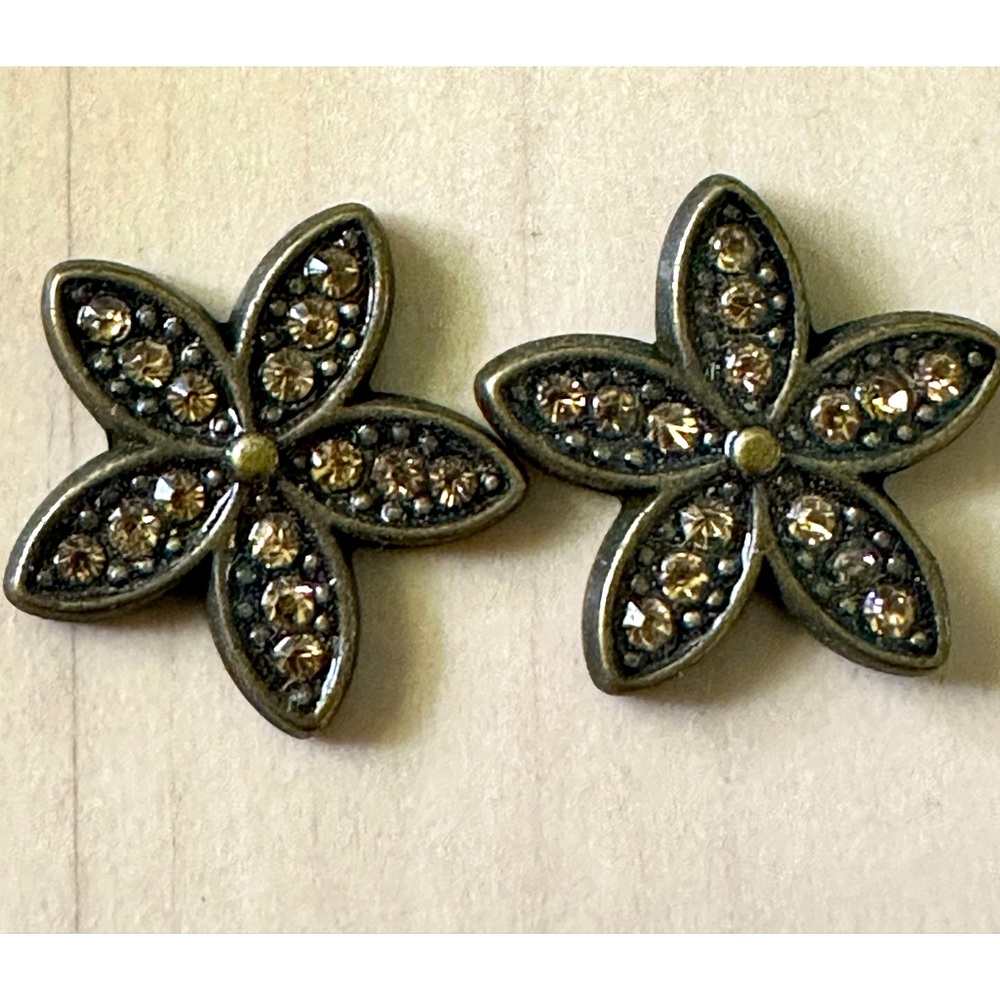 Bronze Flower Earrings